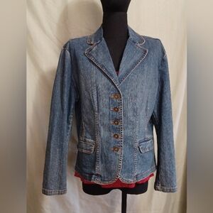 A St. John's Bay Blue Denim Women's Jacket
